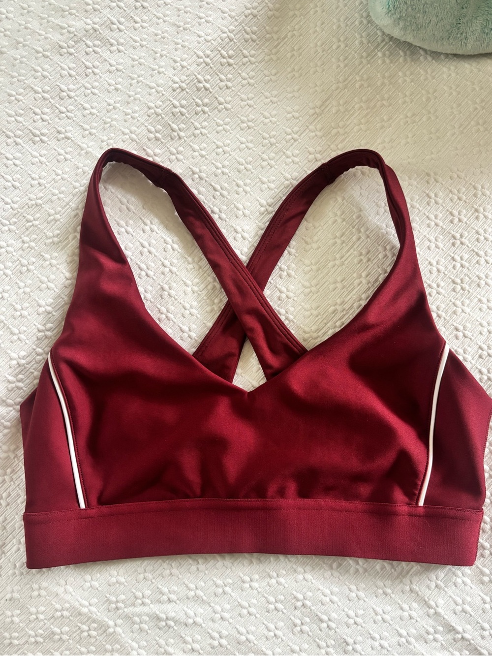 Burgundy Cross-Back Sports Bra from Aritzia color CORDOVAN